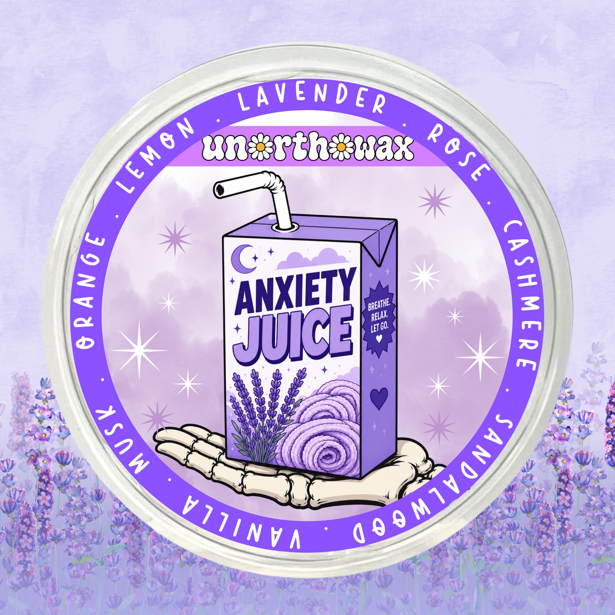 Anxiety Juice (Lavender Cashmere) 50g Segment Pot Wax Melt