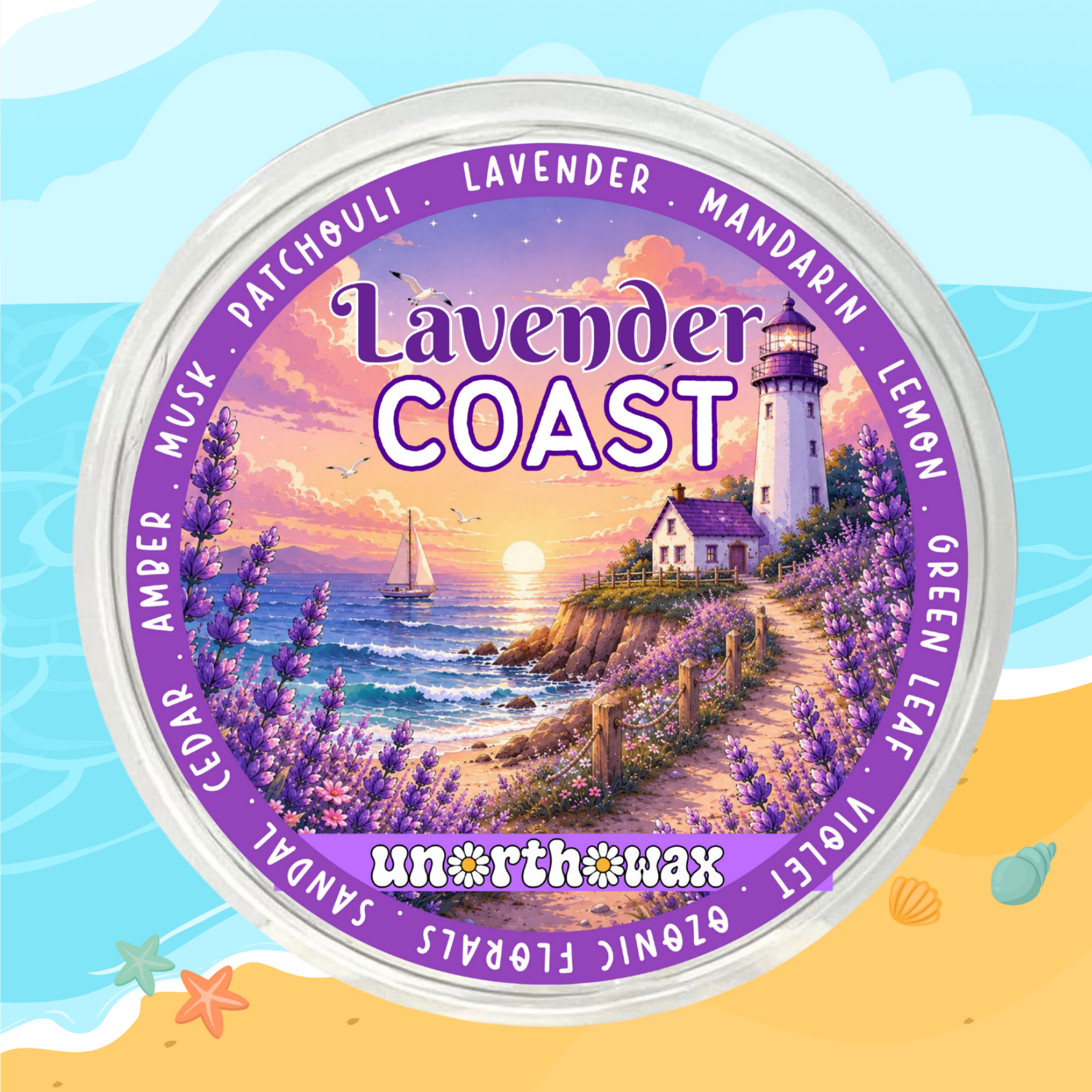 Lavender Coast 50g Segment Pot Wax Melt