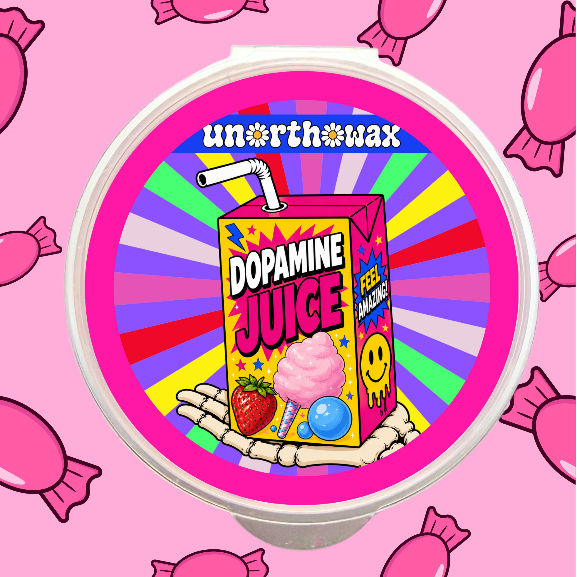 Dopamine Juice (Cotton Candy Kisses) 1oz (20g) Shot Pot Wax Melt