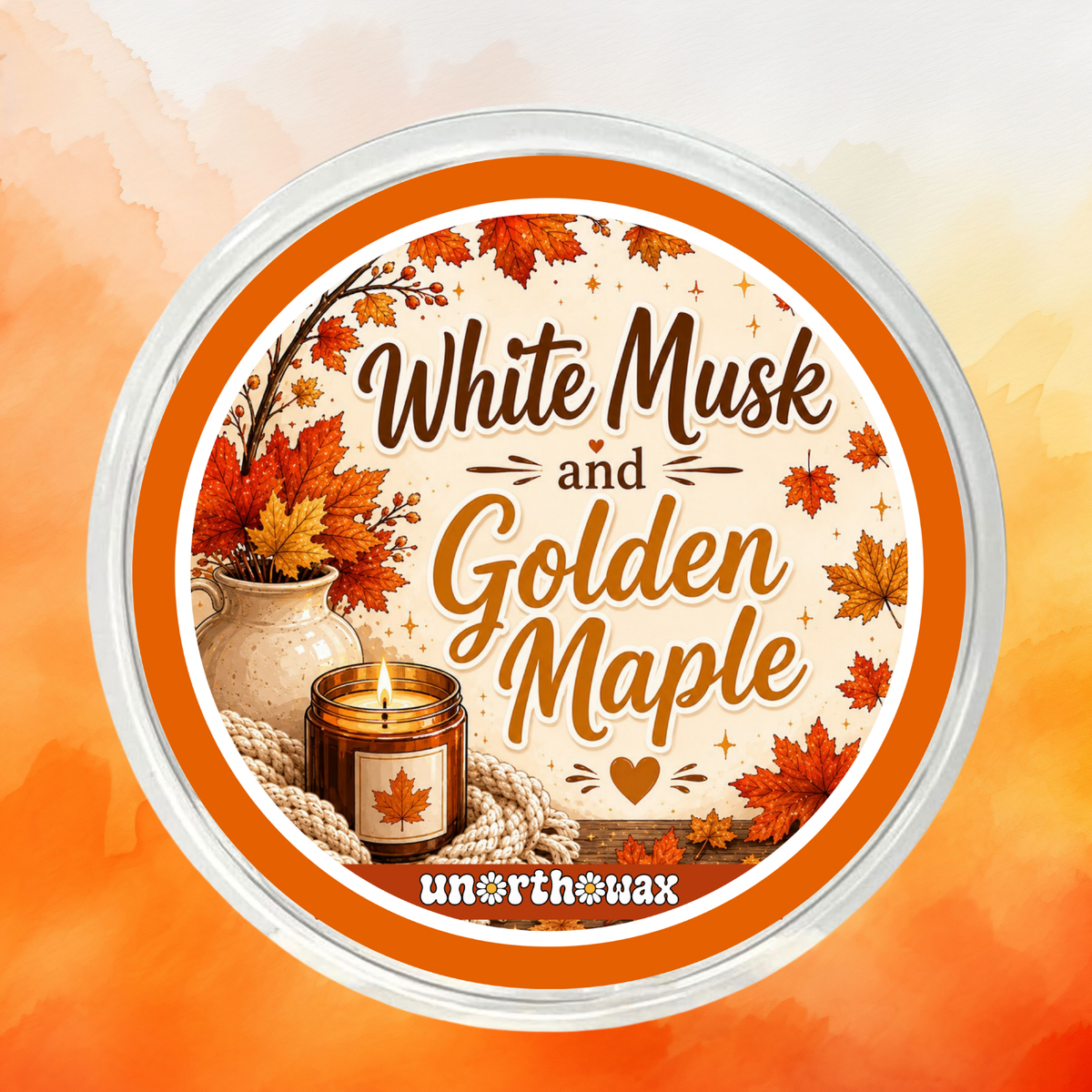 White Musk & Golden Maple 50g Segment Pot Wax Melt