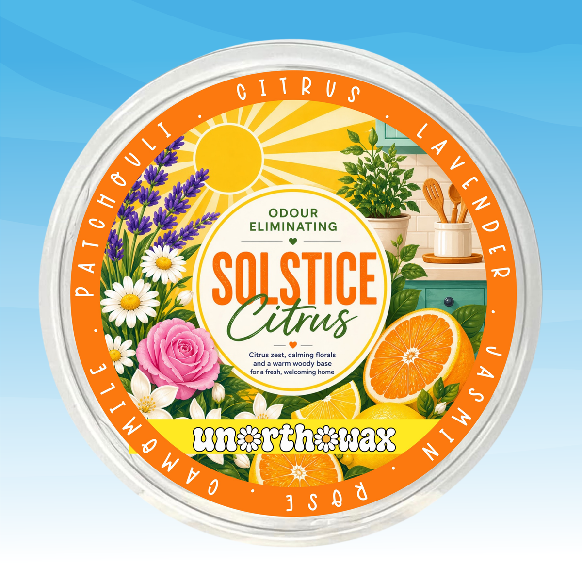 Solstice Citrus (Odour Eliminator) 50g Segment Pot Wax Melt