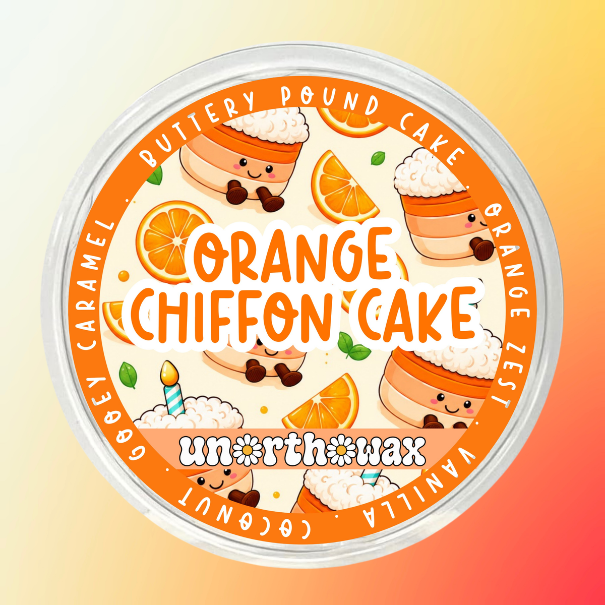 Orange Chiffon Cake 50g Segment Pot Wax Melt