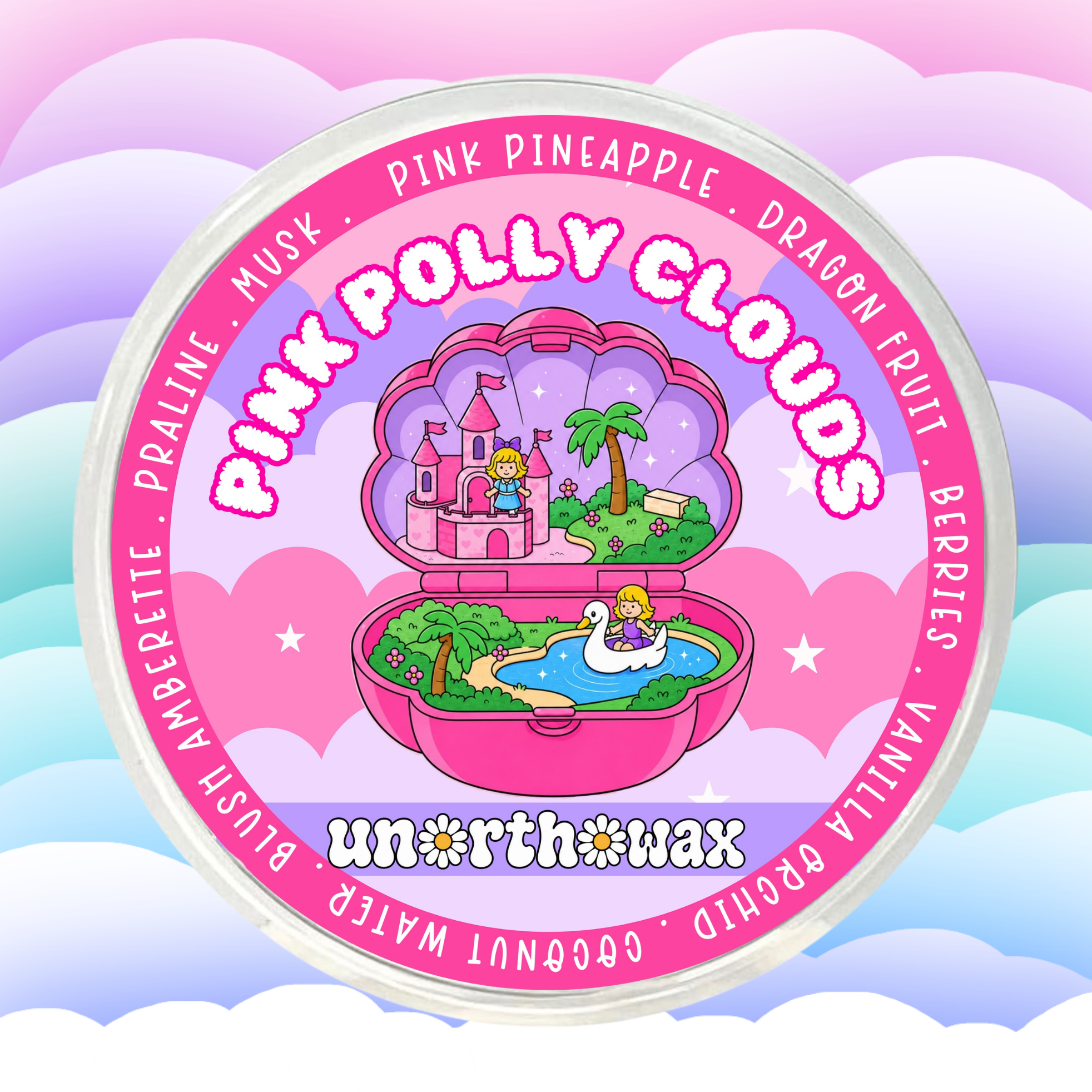 Pink Polly Clouds (Pink Clouds) 50g Segment Pot Wax Melt