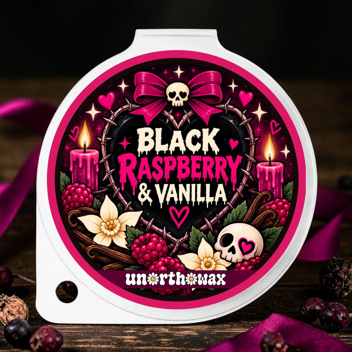 Black Raspberry & Vanilla 50g Segment Pot Wax Melt