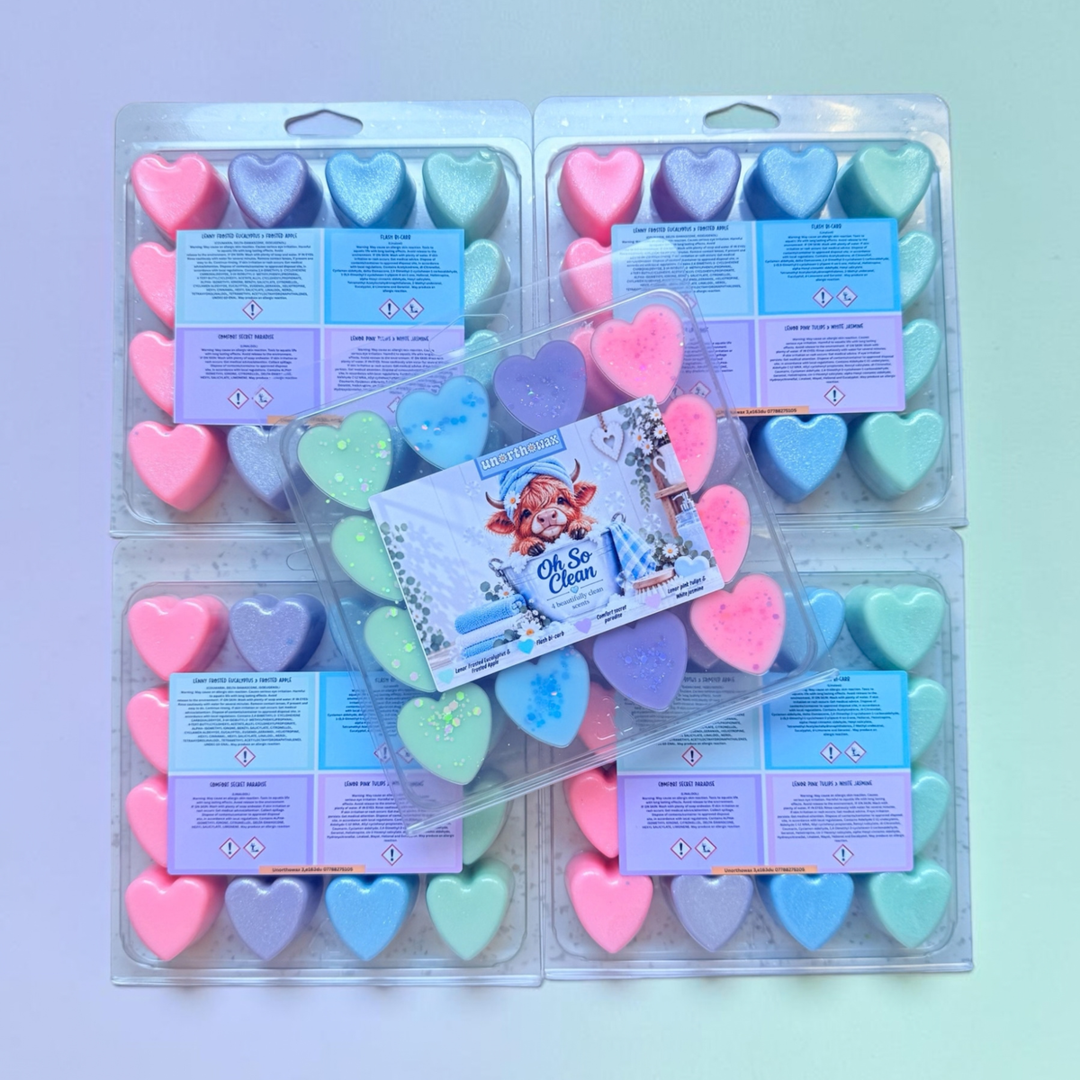 Oh So Clean 16 Cells Heart Clamshell